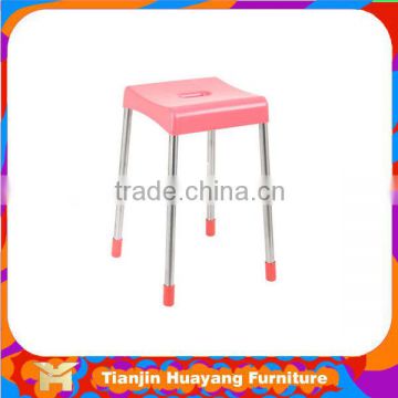 Stainless steel legs 18 inch plastic stool,HYM-1003