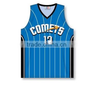 100% Polyester Custom Sublimated Comets Basketball Jersey / Shirt Pro Cut