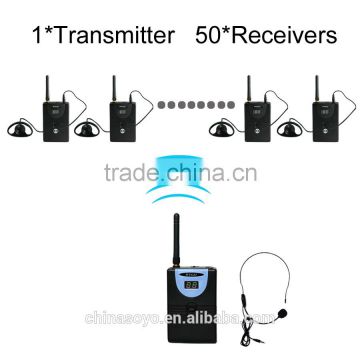 TP-Wireless Tour Guide System for Church, Simultaneous Translation, Meeting, Museum Visiting 1 transmitter 50 Receiver