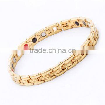 woman golden titanium magent bracelet
