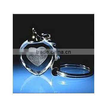 yiwu years crystal glass key chains for the Valentine's Day 30*20*15mm(R-2301)