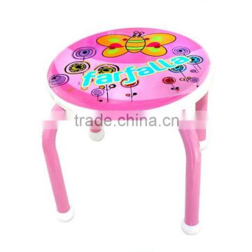high quality stackable plastic cartoon baby kids round chair stool
