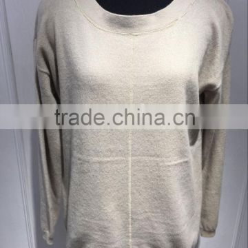 BGAX16077 High quality pure cashmere sweater , Flat seam 12gg computer knitted pullover