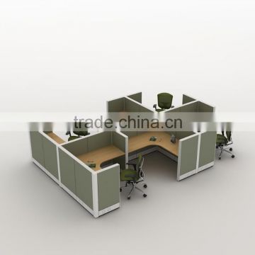 modular office trading desk with fabric partition(T8-Series)