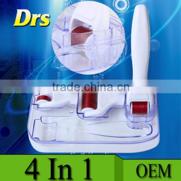 Factory selling fine titanium mesotherapy mirco needle derma roller 4 in 1 for scar removal made in china