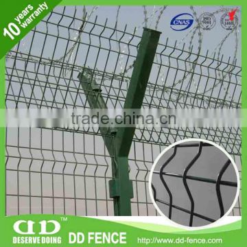 Concrete Block Airport Fence / Welded Mesh Airport Fence