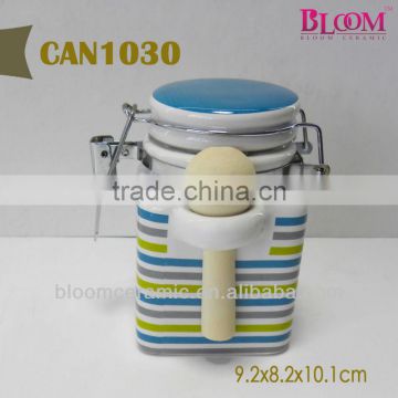 Decal airtight ceramic container