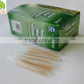 wholesale mint disposable birch wooden toothpicks