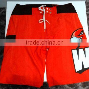 Custom Sublimation Print Mens Waterproof Swimming Shorts, 100% polyester high quality man beach clothing