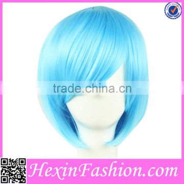 2016 Eco-friendly Fiber Blue Crazy Color Wigs Wholesale