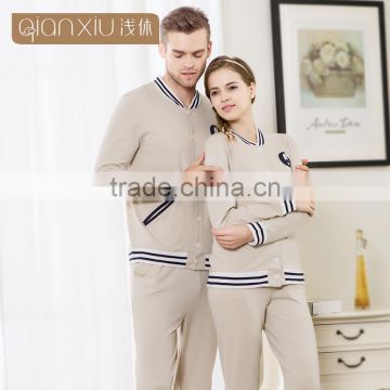 Top Grade Qianxiu Autumn Sport Tracksuit Family Set Men Women Thermal Cotton Couples Nightwear