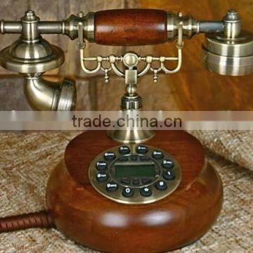 Old Ligneous Wooden Antique Telephone