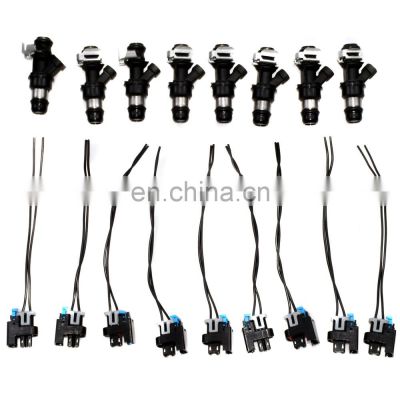 Free Shipping!8x Fuel Injector & 9x Pigtail Wire for Chevrolet GMC Savana 25.5 Lbs/hr@3 Bar