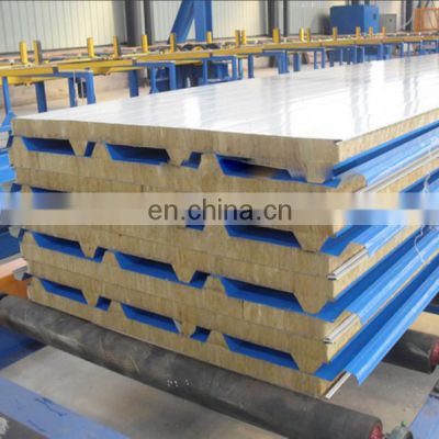 50mm 100mm 150mm insulated rock wool sandwich panel for wall roof