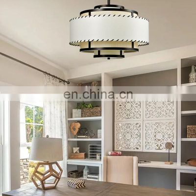 HUAYI Contemporary Iron Acrylic Living Room Kitchen Nordic Ceiling Hanging Modern Pendant Light Chandelier