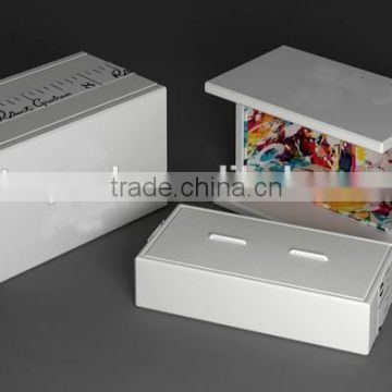Fancy White Matt Lacquer Cufflink Wooden Gift Packaging Box                        
                                                Quality Choice