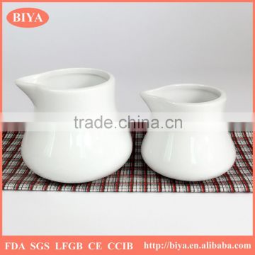 chaozhou factory directly ceramic bulk spice jar porcelain small milk jar,milk pot, juice jar and coffee jar for dinner jar