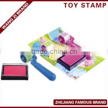 2016 New style roller stamp for children's toy,hot sale rubber stamp with colorful printing