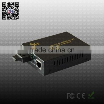 1000Base-T to 1000Base-SX/LX via cooper wire single mode SH311 media converter