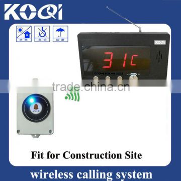 Lift button wireless calling system for construction personal