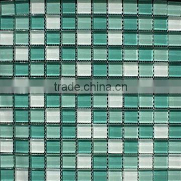 CT58 Living room bathroom wall decor green crystal glass mosaic tile prices