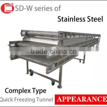Suppy price for complex chicken quick-freezing conveyor with food-grade stainless steel