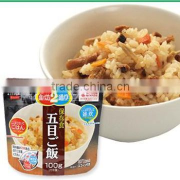 Emergency long term food storage Satake 'Magic Rice' Preservative Japanese subgum steamed rice 100g
