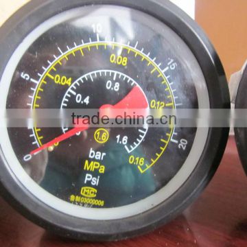Air Filled Pressure Gauge,0-0.16MPa,made in China,gold pressure gauge