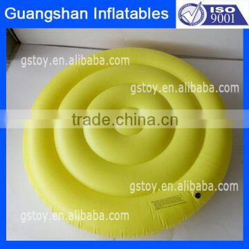 customized large PVC inflatable beach round water floating mattress for adult