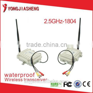 2.4GHz 4W waterproof wireless audio video transmitter receiver system