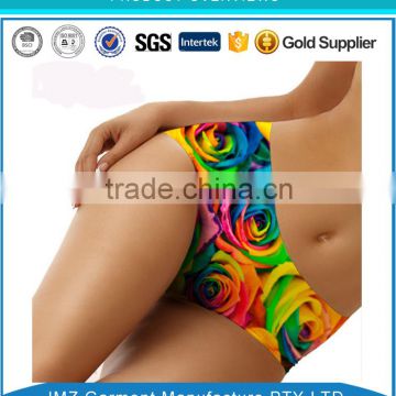 Flower colorful panties women underwear manufacturer
