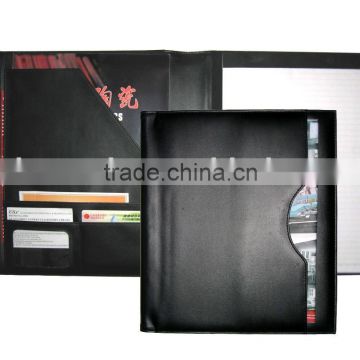 PU MATERIAL WRITING FOLDER WITH 20 PAGES NOTEPAD