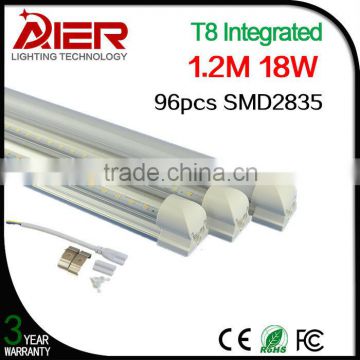 2016 promotion price Maintenance free V shaped T8 integrated LED tube light 4ft 18W