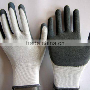 13 POLYESTER LATEX GLOVE LATEX COATED,GLOVES CRINKLE FINISH WORK GLOVES WORKING GLOVES LABOR GLOVES SAFETY GLOVES