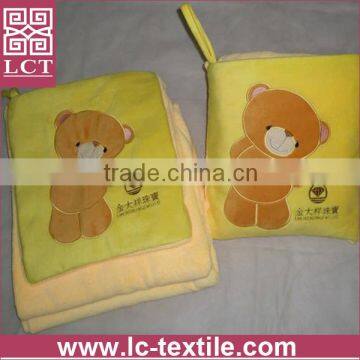 wholesale 2015 hot selling open as a blanket to keep warm multifunctional kid pillow with cute design(LCTP0117)