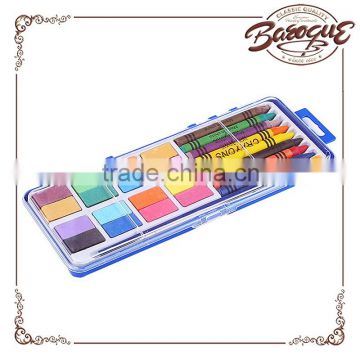 Jiangxi Baroque 16 Color Simply Art Watercolor Cakes With 8 Color Non Toxic Crayon For Kids