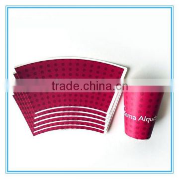6oz flexo/offset printing disposable paper cup fan/sheet with customer logo