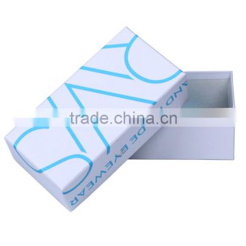 White printed wholesale paper gift box for glass