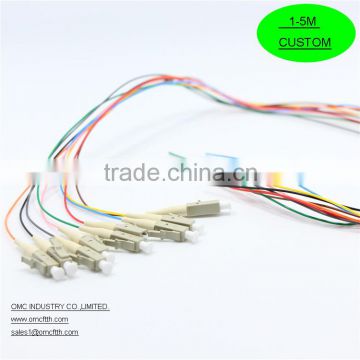 High quality China-made LC MM 12 fibers Fiber optic pigtail