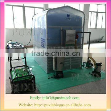 newest PUXIN pvc biogas plant waste recycling machine for home