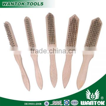 Wood Handle Steel Wire Brush with without scraper