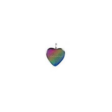 dichroic heart glass pendant