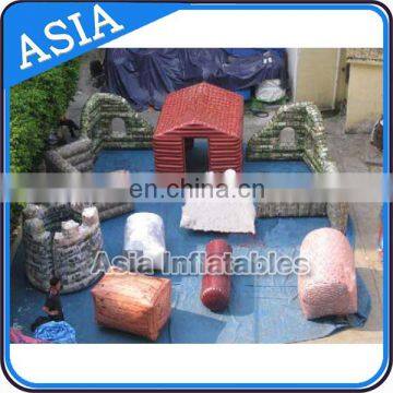 Professional Inflatable Paintball Manufacturer , Inflatable Bunker Paintball For Shooting