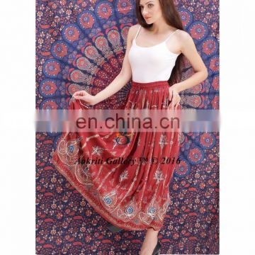 Women Skirt Indian Wholesale Cotton Dress Casual long Dance skirt For Ladies