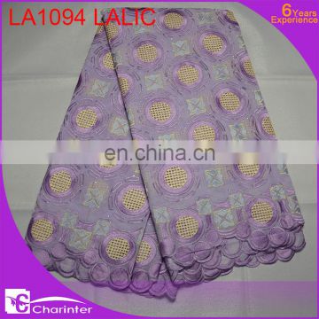 high quality african voile lace fabrics LA1094 lalic