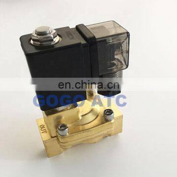 GOGO Normally Closed 2 way Pilot Diaphragm Brass electric 12v dc 24V 220V water pneumatic Solenoid Valve 1" BSP 25mm PX-25 NBR