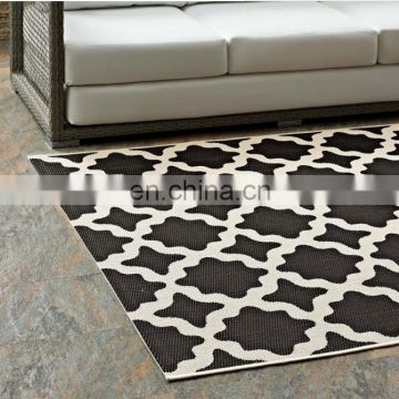 100% PP carpet rug,black modern outdoor rug