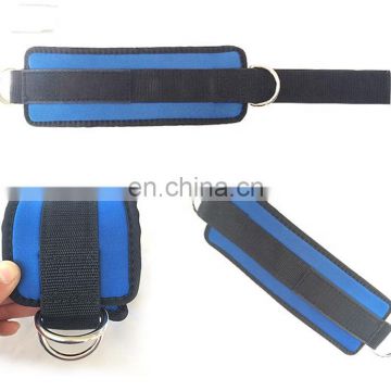 Weight Lifting Fitness Padded Ankle Straps with 2 D-rings