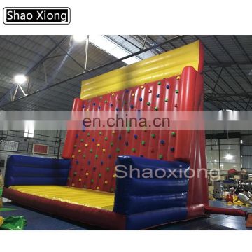 Outdoor Commercial Inflatable Games Climbing Sticky Wall With Suits