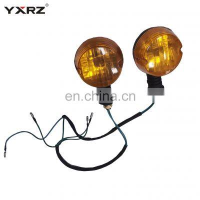 Waterproof motorcycle turn signal lights amber yellow LED lens 12V warning indicator lamps BAJAJ motorcycle signal lights